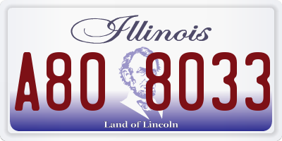 IL license plate A808033
