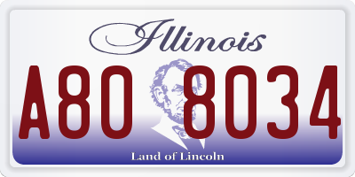 IL license plate A808034