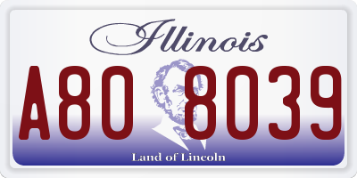 IL license plate A808039