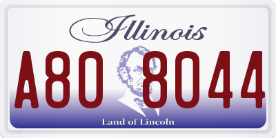 IL license plate A808044