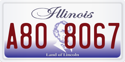 IL license plate A808067