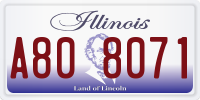 IL license plate A808071
