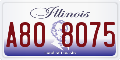 IL license plate A808075