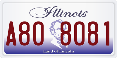 IL license plate A808081