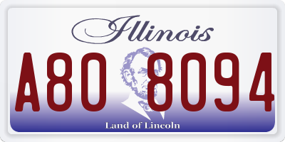 IL license plate A808094