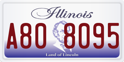 IL license plate A808095