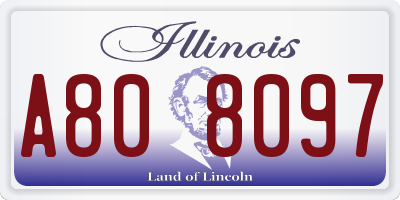 IL license plate A808097