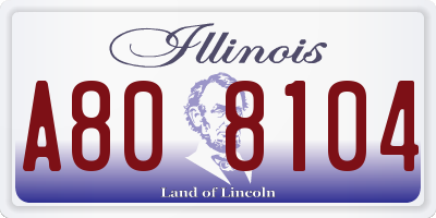 IL license plate A808104