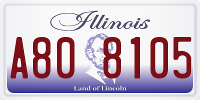IL license plate A808105