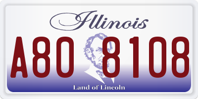 IL license plate A808108