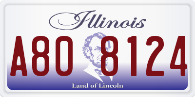 IL license plate A808124