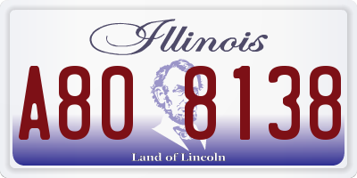 IL license plate A808138