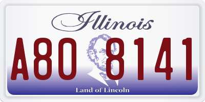 IL license plate A808141