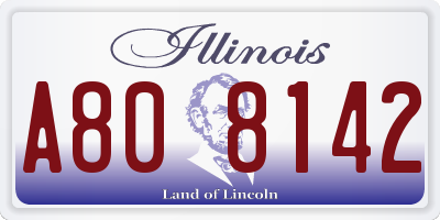 IL license plate A808142