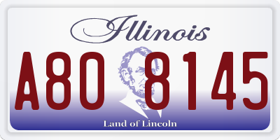 IL license plate A808145