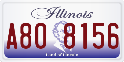 IL license plate A808156