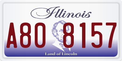 IL license plate A808157