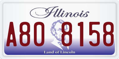 IL license plate A808158