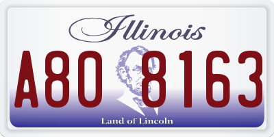 IL license plate A808163
