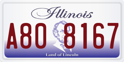 IL license plate A808167