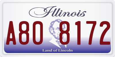 IL license plate A808172