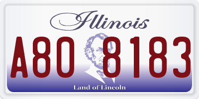 IL license plate A808183