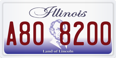 IL license plate A808200