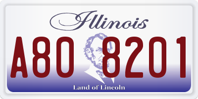 IL license plate A808201