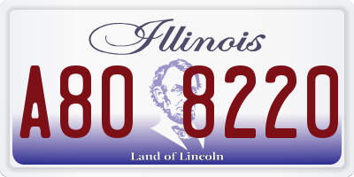 IL license plate A808220