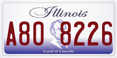 IL license plate A808226