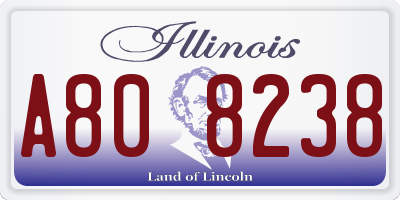 IL license plate A808238