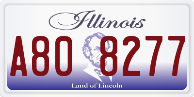 IL license plate A808277