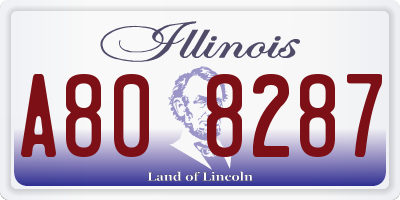 IL license plate A808287