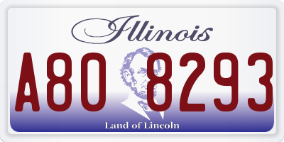 IL license plate A808293