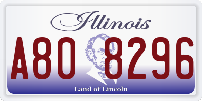 IL license plate A808296