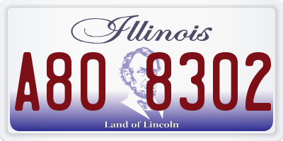 IL license plate A808302