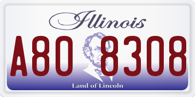 IL license plate A808308