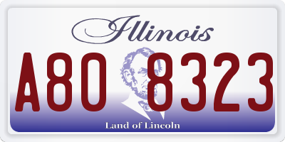 IL license plate A808323
