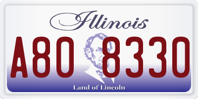 IL license plate A808330
