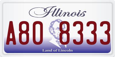 IL license plate A808333