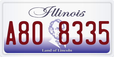 IL license plate A808335