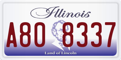 IL license plate A808337