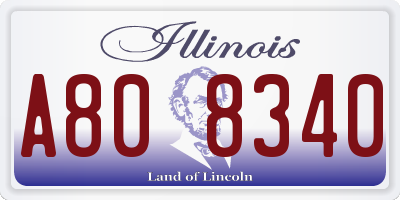 IL license plate A808340