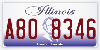 IL license plate A808346