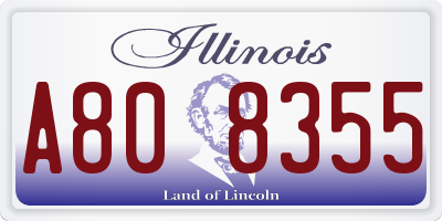 IL license plate A808355