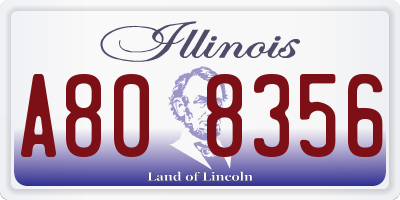 IL license plate A808356
