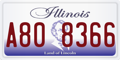 IL license plate A808366