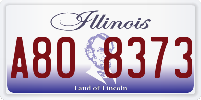 IL license plate A808373