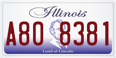 IL license plate A808381