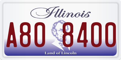 IL license plate A808400